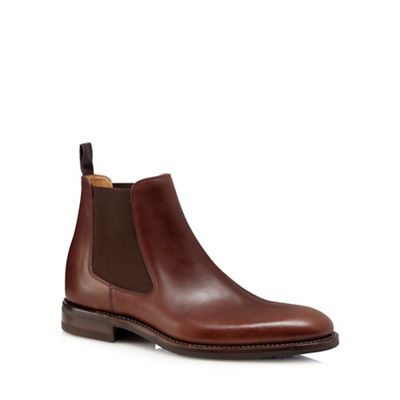 Loake Brown 'Scorpio' stitched welt Chelsea boots